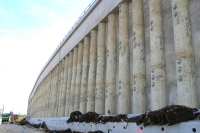 Bored pile wall AL 150 (View from west)