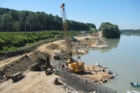 Bored pile works, Taxengraben Bridge