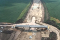A section of the M6 motorway during construction