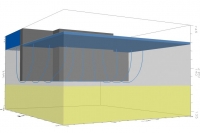 Scenario: jet grounding between pillars and in the area of pillar arch