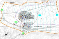 Ground water model Zwirnawald; Example of illustration of the calculation results with flow times