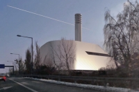 Computergrafik neues Fernheizwerk (Architekturbüro PERNTHALER, Graz)
