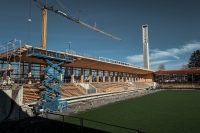 Construction of the eastern stand (in the background floodlight tower Sout-East)