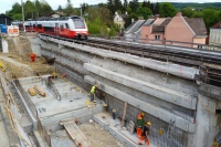 Building pit support system, northern side