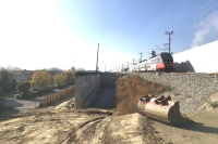 Bf. Hennersdorf nach erster Gleisumlegung in Hochlage