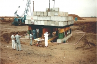 MTTS, Pumping Station 1: Test load of the subsoil improvement  by means of gravel piles