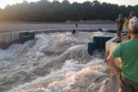 Wildwasserstrecke im Probebetrieb 2
